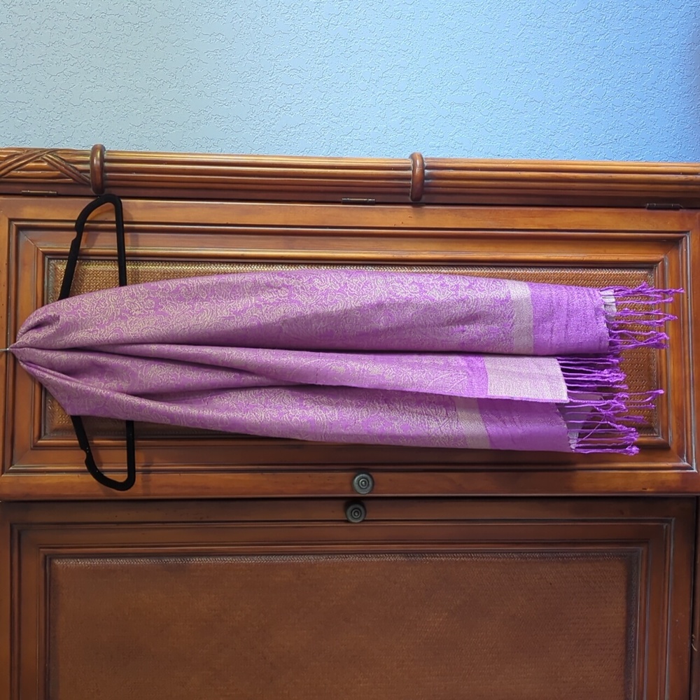 Pashmina Scarf Purple Paisley